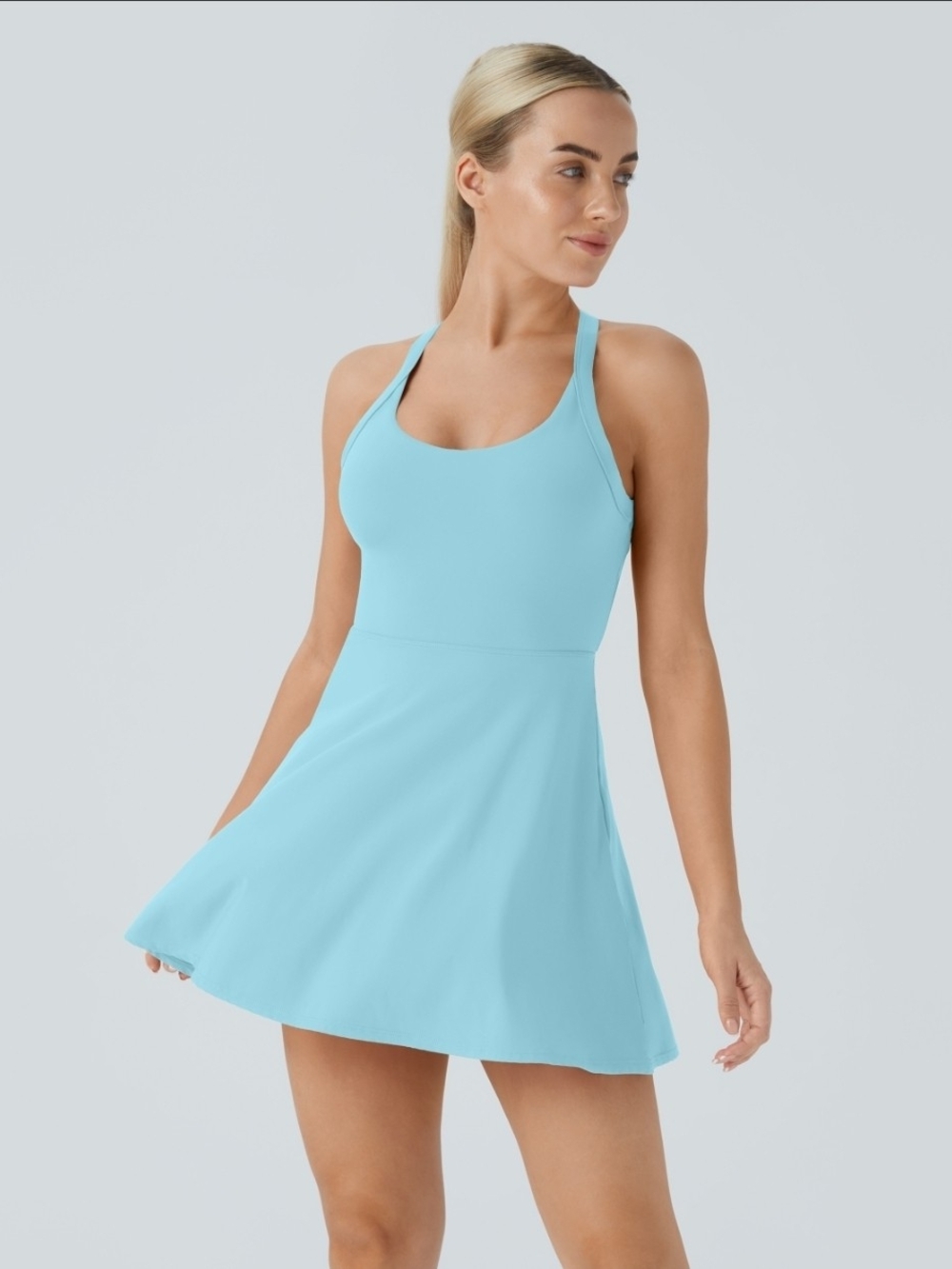Halara Backless Twisted Tennis Dress